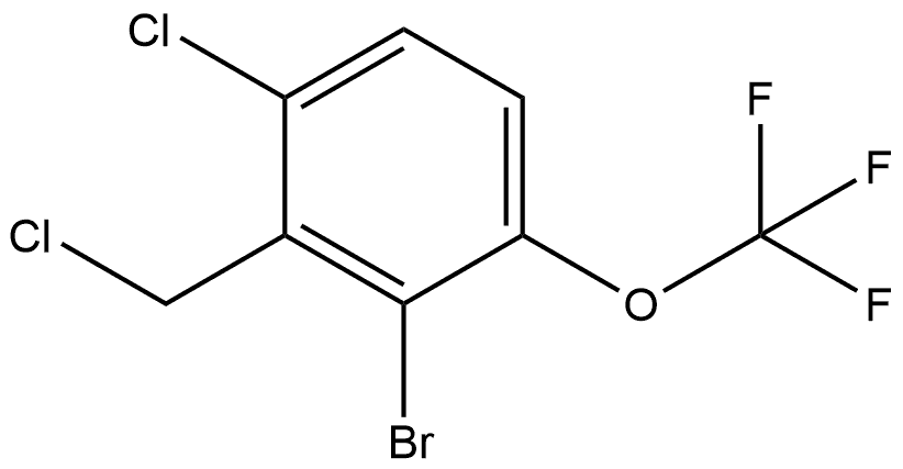 2-Bromo-4-chloro-3-(chloromethyl)-1-(trifluoromethoxy)benzene Structure