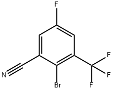 2-Bromo-5-fluoro-3-(trifluoromethyl)benzonitrile Structure