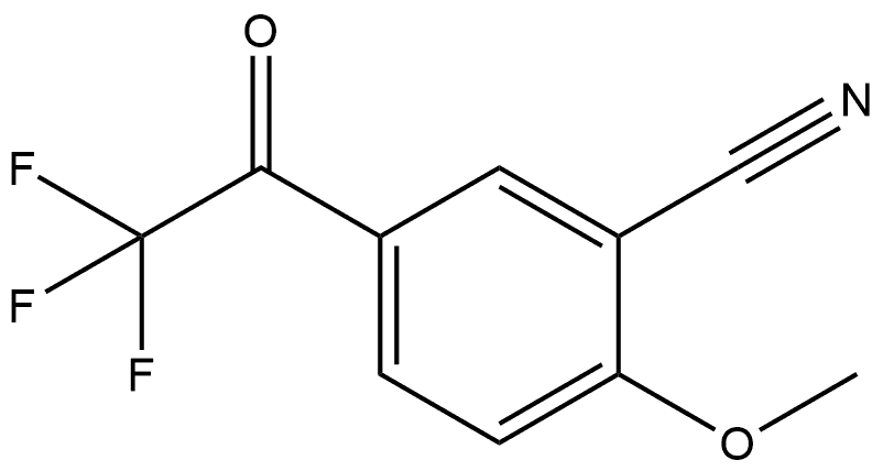 2-Methoxy-5-(2,2,2-trifluoroacetyl)benzonitrile Structure