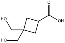 Cyclobutanecarboxylic acid, 3,3-bis(hydroxymethyl)- Structure