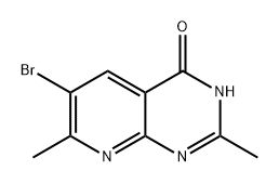 Pyrido[2,3-d]pyrimidin-4(3H)-one, 6-bromo-2,7-dimethyl- Structure