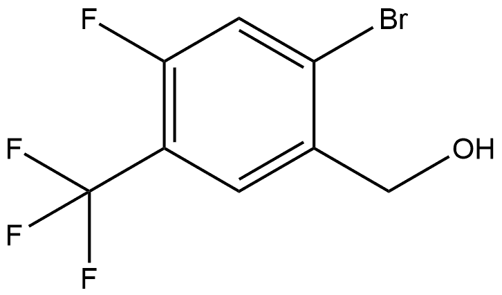 (2-bromo-4-fluoro-5-(trifluoromethyl)phenyl)methanol Structure