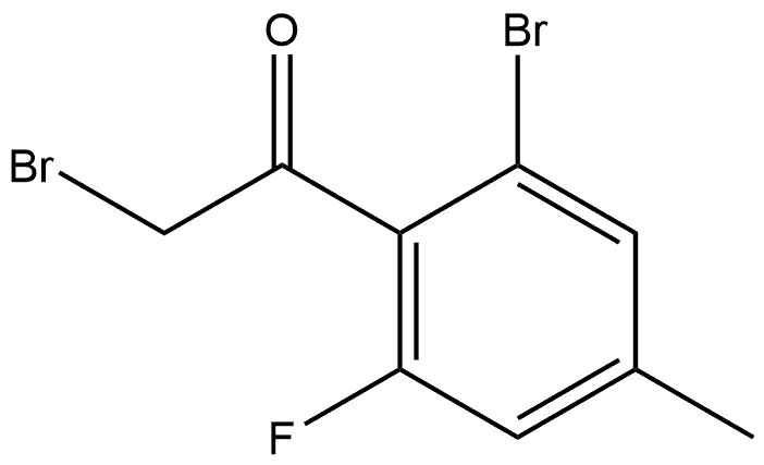 2-Bromo-1-(2-bromo-6-fluoro-4-methylphenyl)ethanone Structure