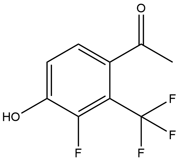 1-[3-Fluoro-4-hydroxy-2-(trifluoromethyl)phenyl]ethanone Structure