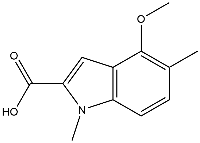 4-Methoxy-1,5-dimethylindole-2-carboxylic Acid Structure