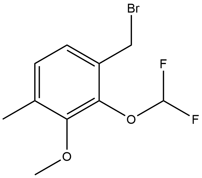 1-(Bromomethyl)-2-(difluoromethoxy)-3-methoxy-4-methylbenzene Structure