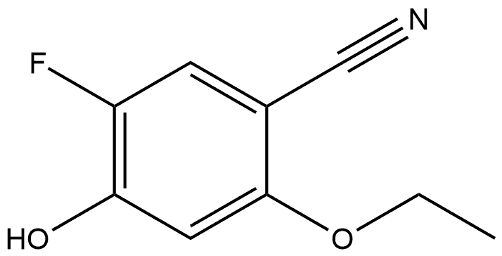 2-Ethoxy-5-fluoro-4-hydroxybenzonitrile Structure