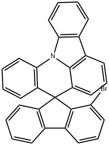 Spiro[9H-fluorene-9,8'-indolo[3,2,1-de]acridine], 1-bromo- Structure