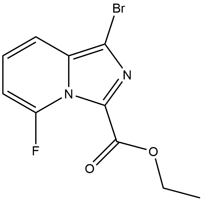 ethyl 1-bromo-5-fluoroimidazo[1,5-a]pyridine-3-carboxylate 구조식 이미지