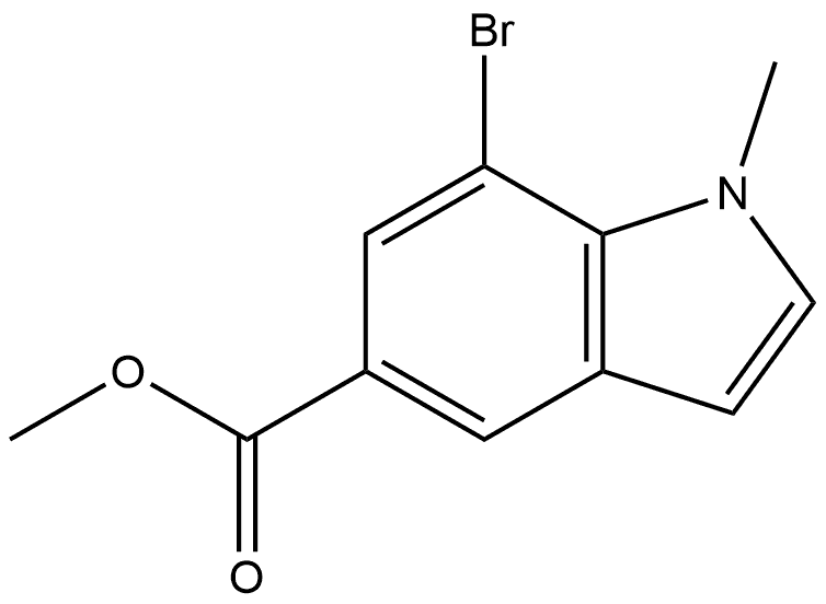 Methyl 7-bromo-1-methyl-1H-indole-5-carboxylate 구조식 이미지