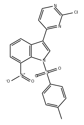 1H-Indole, 3-(2-chloro-4-pyrimidinyl)-1-[(4-methylphenyl)sulfonyl]-7-nitro- Structure