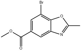 methyl 7-bromo-2-methyl-1,3-benzoxazole-5-carboxylate Structure