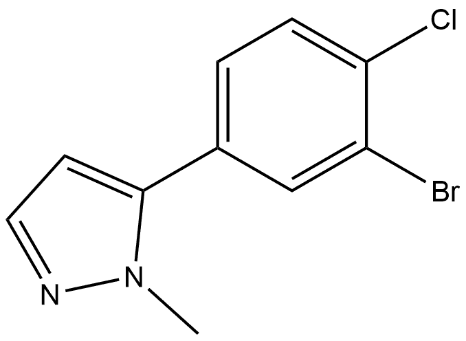 5-(3-Bromo-4-chlorophenyl)-1-methyl-1H-pyrazole Structure