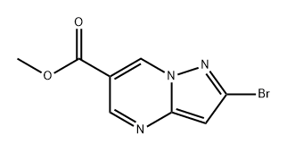 Pyrazolo[1,5-a]pyrimidine-6-carboxylic acid, 2-bromo-, methyl ester Structure