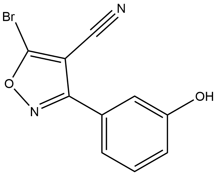 5-Bromo-3-(3-hydroxyphenyl)-4-isoxazolecarbonitrile Structure