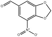 1,3-Benzodioxole-5-carboxaldehyde, 7-nitro- Structure