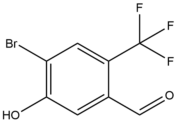 4-Bromo-5-hydroxy-2-(trifluoromethyl)benzaldehyde Structure