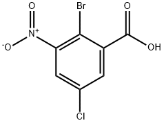 Benzoic acid, 2-bromo-5-chloro-3-nitro- Structure