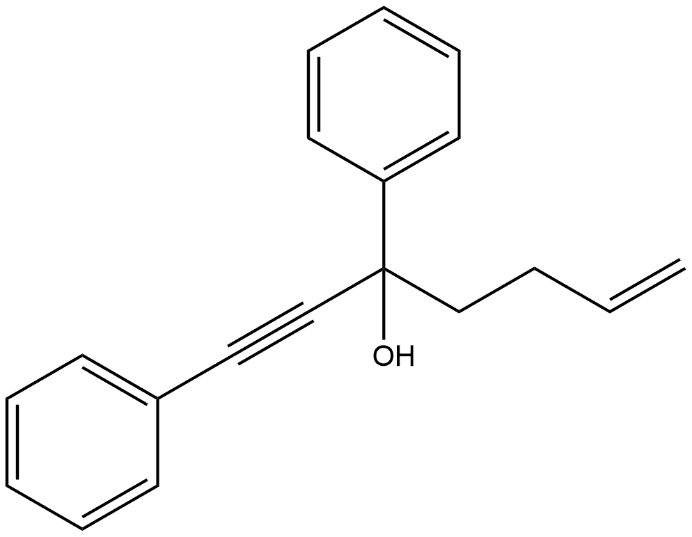 Benzenemethanol, α-3-buten-1-yl-α-(2-phenylethynyl)- Structure