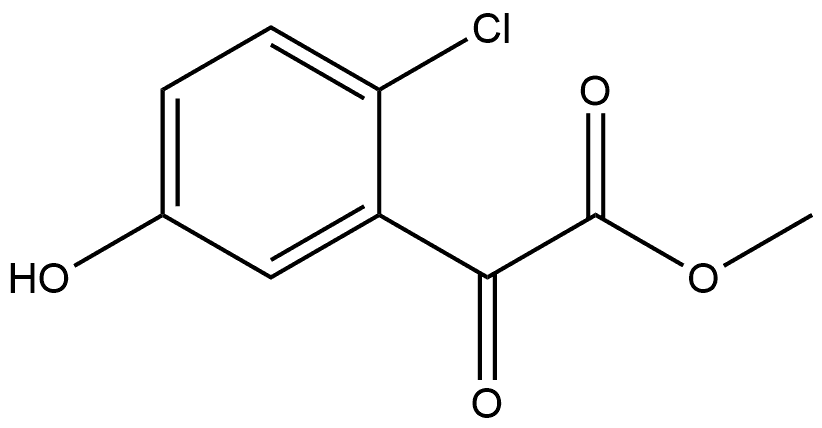 Methyl 2-chloro-5-hydroxy-α-oxobenzeneacetate Structure