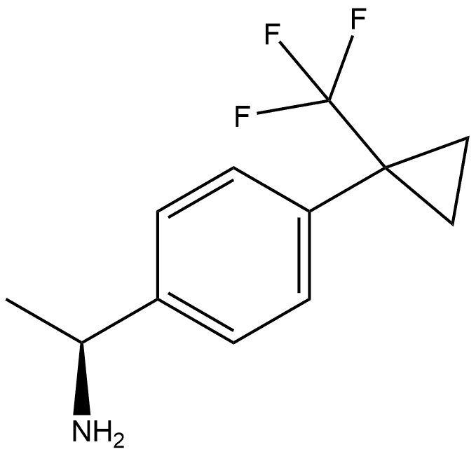 (S)-1-(4-(1-(trifluoromethyl)cyclopropyl)phenyl)ethan-1-amine Structure