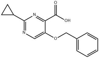 5-(BENZYLOXY)-2-CYCLOPROPYLPYRIMIDINE-4-CARBOXYLIC ACID Structure