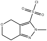 2-methyl-2h,4h,6h,7h-pyrano[4,3-c]pyrazole-3-sulfonyl chloride 구조식 이미지