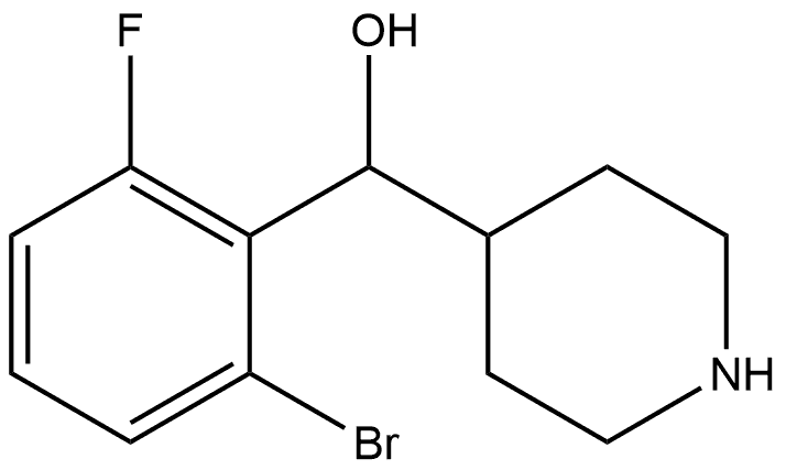 (2-bromo-6-fluorophenyl)(piperidin-4-yl)methanol Structure