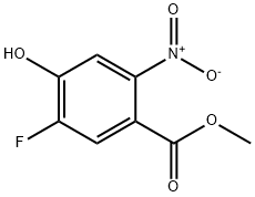 Benzoic acid, 5-fluoro-4-hydroxy-2-nitro-, methyl ester Structure