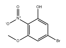 Phenol, 5-bromo-3-methoxy-2-nitro- Structure