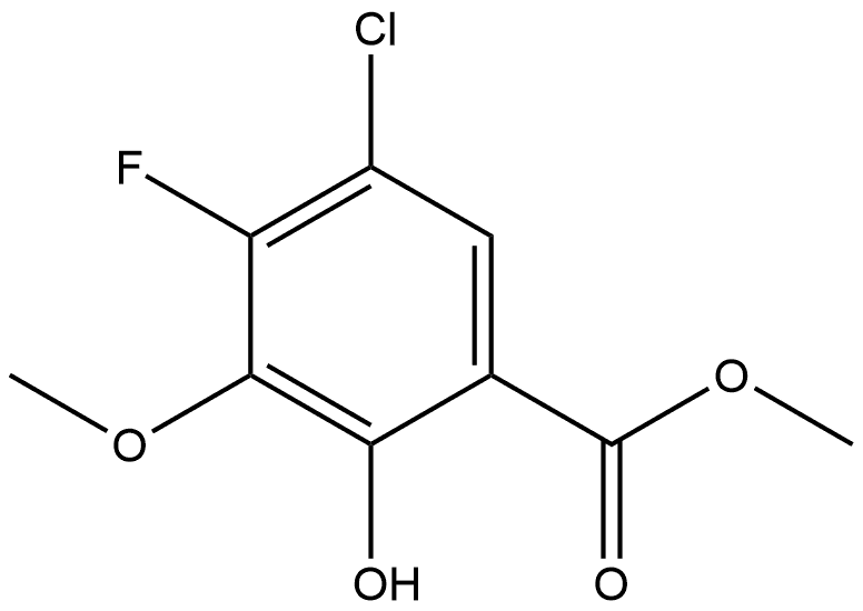 Methyl 5-chloro-4-fluoro-2-hydroxy-3-methoxybenzoate Structure