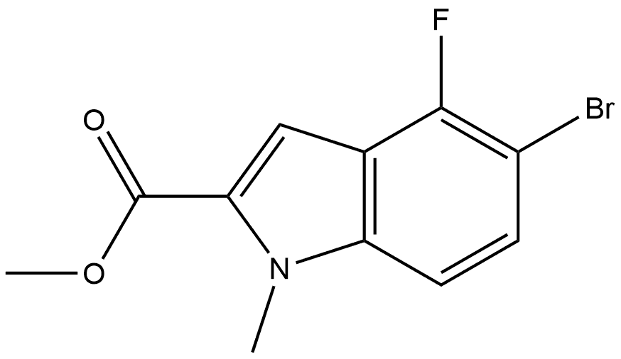 Methyl 5-Bromo-4-fluoro-1-methylindole-2-carboxylate Structure