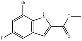 methyl 7-bromo-5-fluoro-1H-indole-2-carboxylate Structure