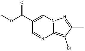 methyl 3-bromo-2-methylpyrazolo[1,5-a]pyrimidine-6-carboxylate Structure