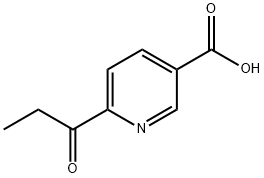 3-Pyridinecarboxylic acid, 6-(1-oxopropyl)- 구조식 이미지