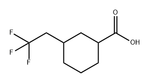 Cyclohexanecarboxylic acid, 3-(2,2,2-trifluoroethyl)- Structure