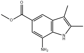 1H-Indole-5-carboxylic acid, 7-amino-2,3-dimethyl-, methyl ester Structure