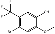 4-Bromo-2-mthoxy-5-(trifluoromthyl)phnol Structure