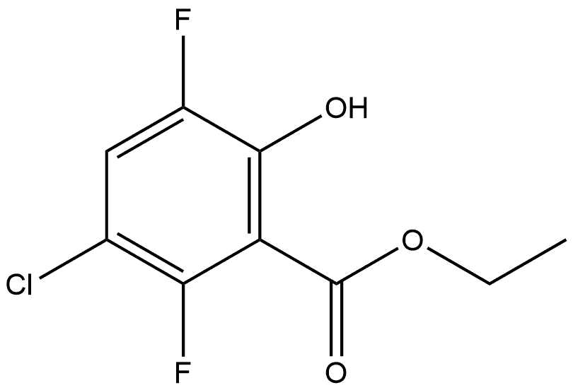 Ethyl 3-chloro-2,5-difluoro-6-hydroxybenzoate Structure