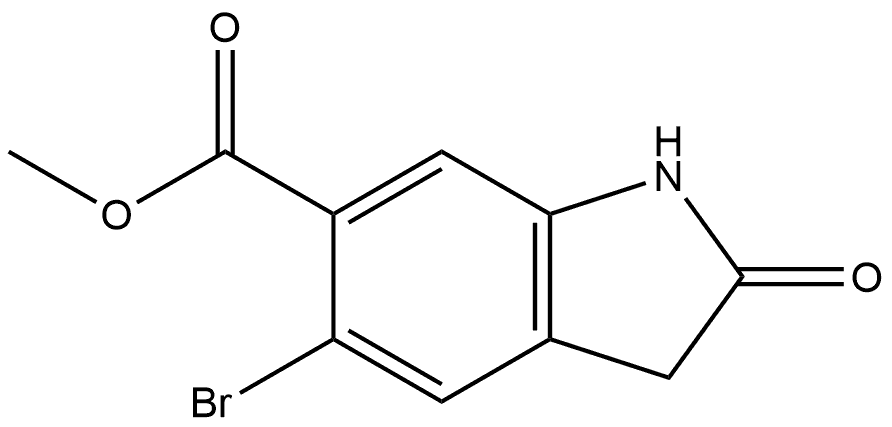 methyl 5-bromo-2-oxoindoline-6-carboxylate 구조식 이미지