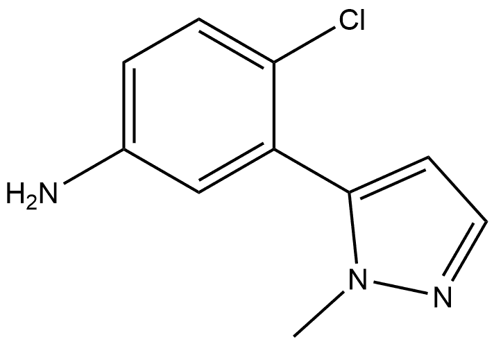 4-Chloro-3-(1-methyl-1H-pyrazol-5-yl)benzenamine Structure