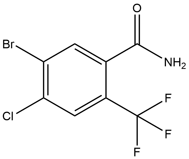 5-Bromo-4-chloro-2-(trifluoromethyl)benzamide Structure