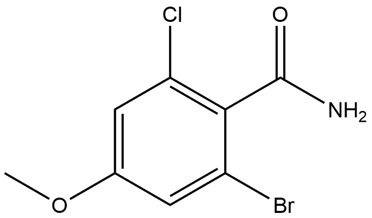 2-Bromo-6-chloro-4-methoxybenzamide Structure