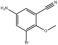 5-Amino-3-bromo-2-methoxybenzonitrile Structure