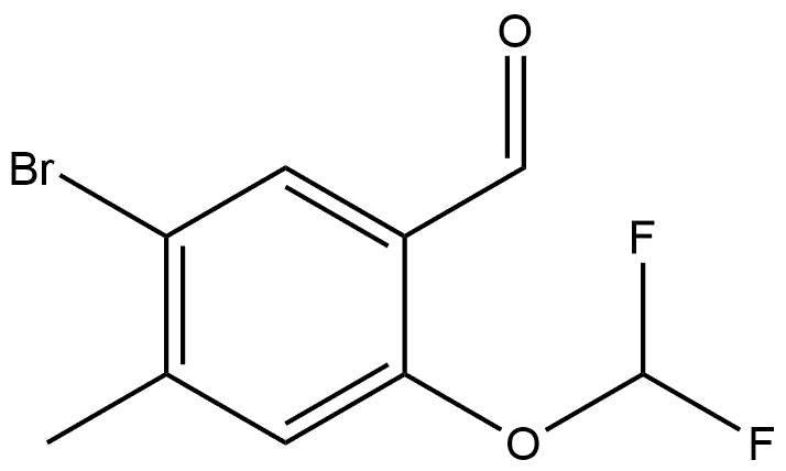 5-Bromo-2-(difluoromethoxy)-4-methylbenzaldehyde Structure