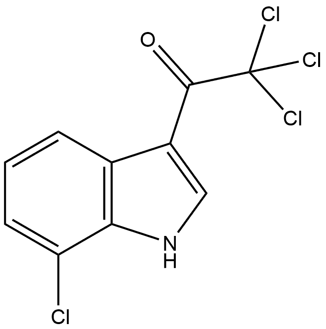 2,2,2-Trichloro-1-(7-chloro-3-indolyl)ethanone Structure