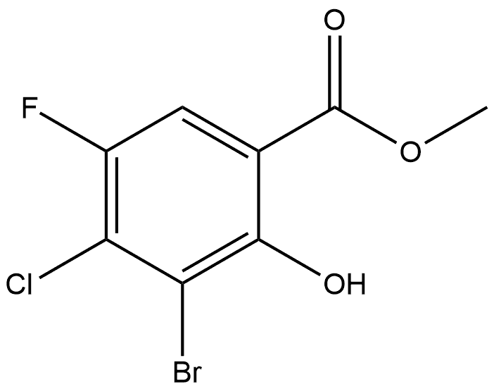 Methyl 3-bromo-4-chloro-5-fluoro-2-hydroxybenzoate Structure