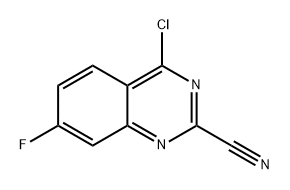 4-chloro-7-fluoroquinazoline-2-carbonitrile Structure