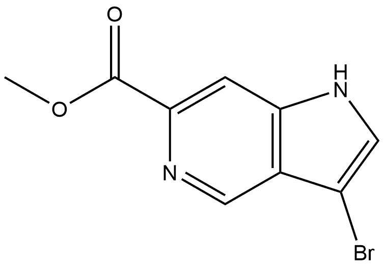 Methyl 3-bromo-1H-pyrrolo[3,2-c]pyridine-6-carboxylate Structure