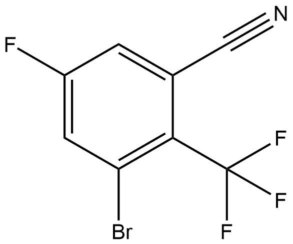 3-Bromo-5-fluoro-2-(trifluoromethyl)benzonitrile Structure